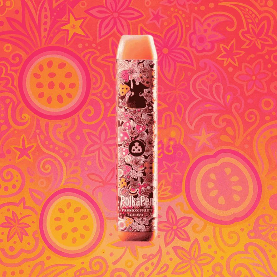 Buy Passionfruit Guava | Hybrid | 2G PolkaPen Disposable THC-P | Passionfruit Guava | Hybrid | 2G PolkaPen Disposable THC-P for sale